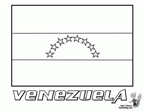 venezuelan flag to color